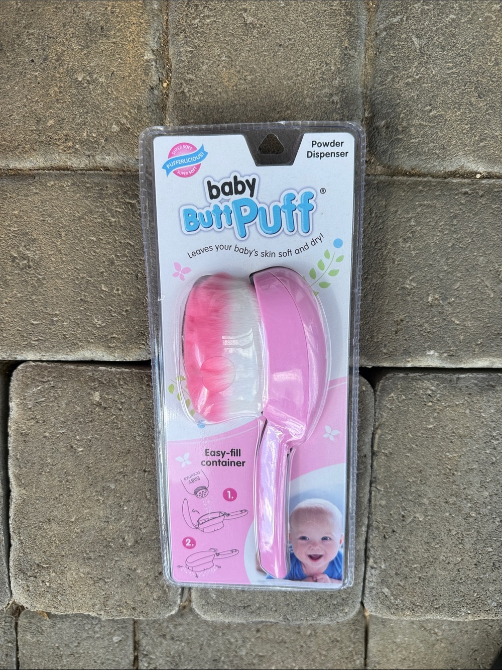 Baby ButtPuff Pink Powder Dispenser by